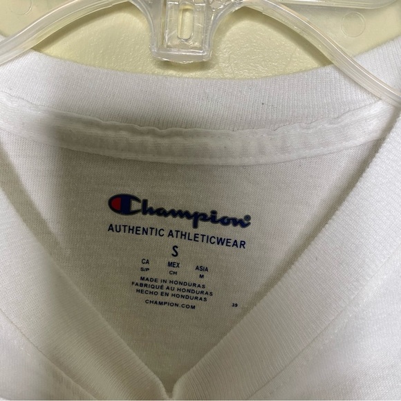 Champion T-Shirt White Blue Size S - Picture 4 of 6